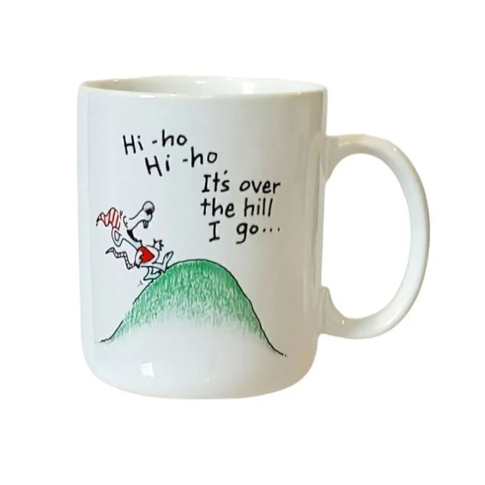Hallmark Shoe Box Greetings "Hi-ho Hi-ho It's Over The Hill I Go" Vintage Mug